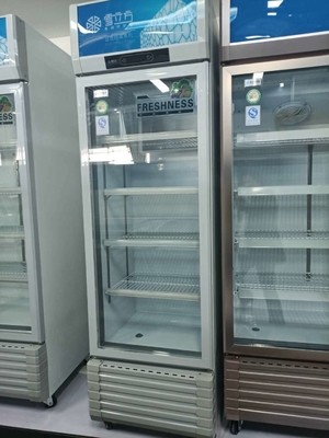 Blue Refrigerated Display Cabinet Beverage Cabinet