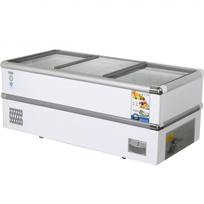 reach in freezer glass door display cabinet commercial large capacity horizontal freezer fresh-keeping and freezing