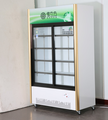 glass door deep freezer Sliding Door Beverage Commercial Display Cabinets Green Series Air Cooled