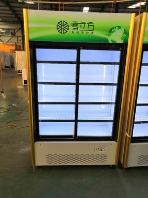 glass door deep freezer Sliding Door Beverage Commercial Display Cabinets Green Series Air Cooled