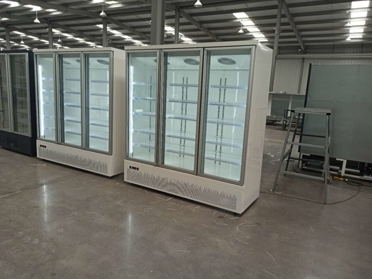 Air Cooling 3 Glass Door Display Freezer Supermarket