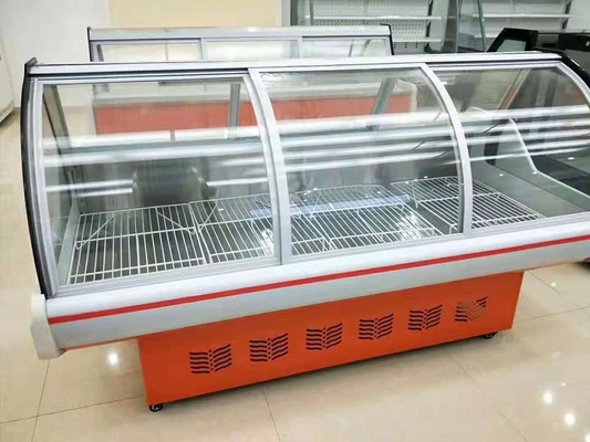 Sliding Door Deli Display Freezer 1.5m 2m 2.5m Stainless Steel Meat