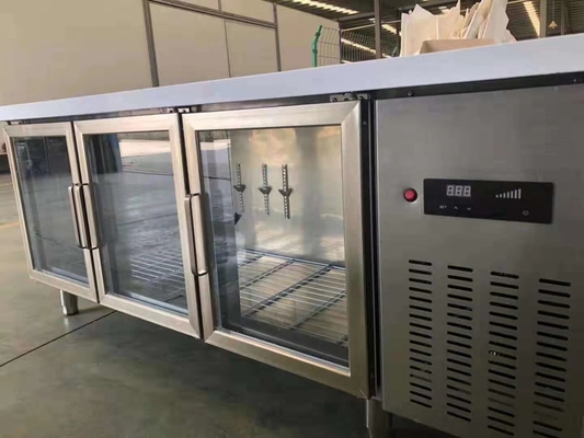 Direct Cooling Stainless Steel Freezers Refrigeration Facilities 1380L