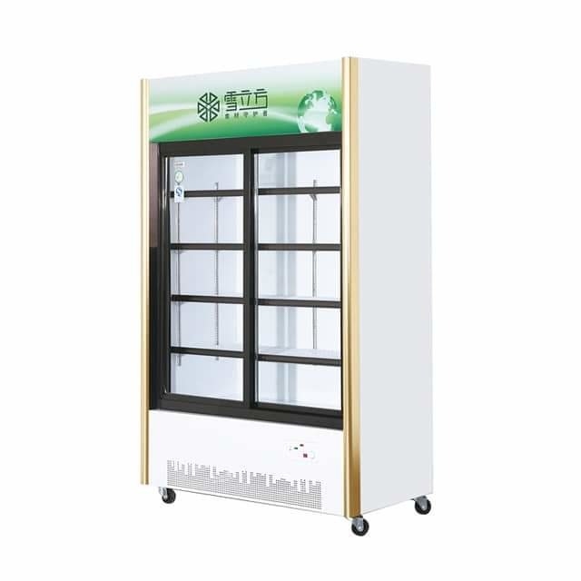 glass door deep freezer Sliding Door Beverage Commercial Display Cabinets Green Series Air Cooled